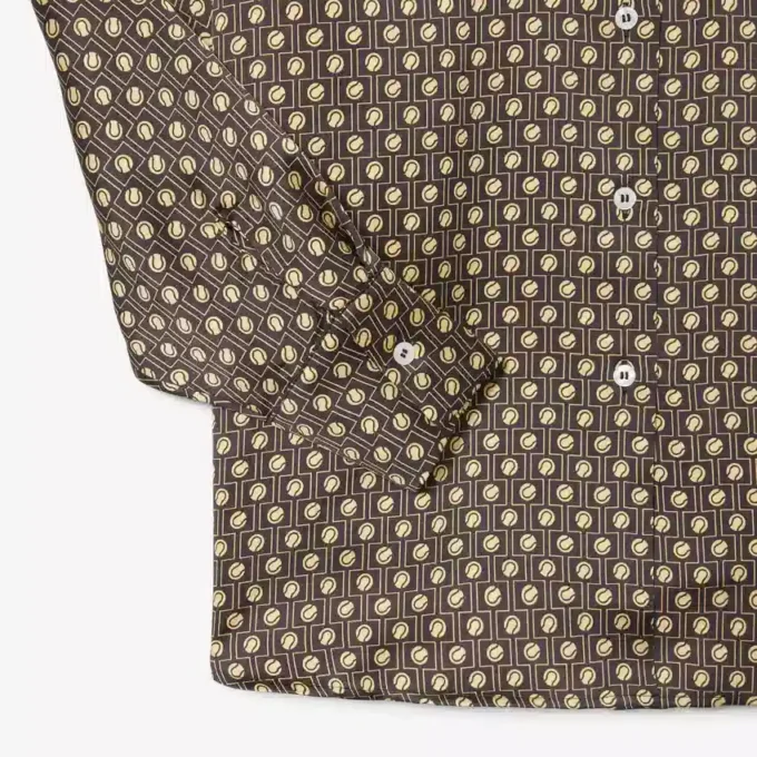 Camisa oversize de satén estampada