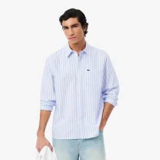 Camisa Oxford a rayas de corte regular para hombre