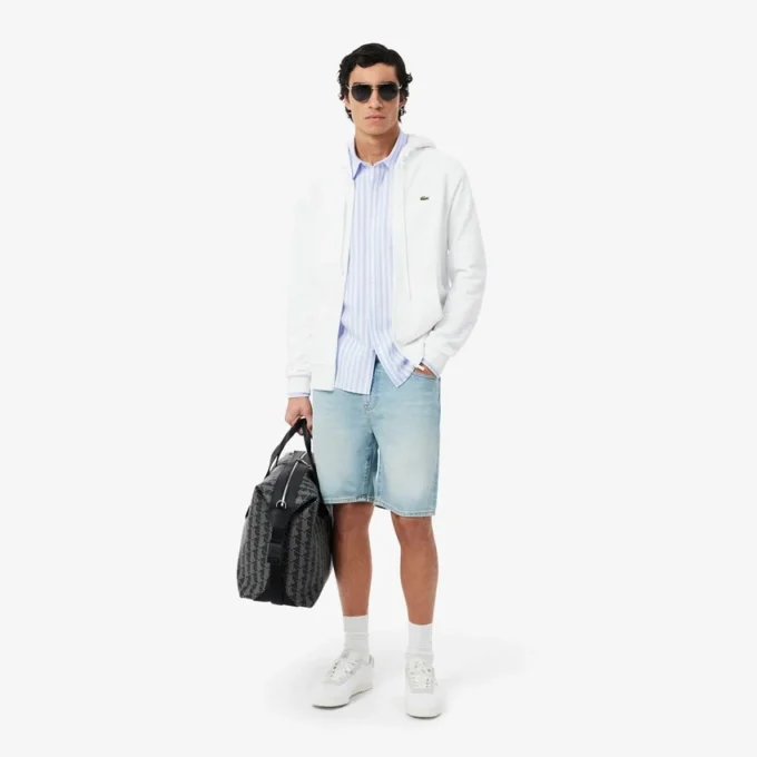 Camisa Oxford a rayas de corte regular para hombre