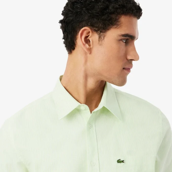 Camisa Oxford a rayas de corte regular para hombre