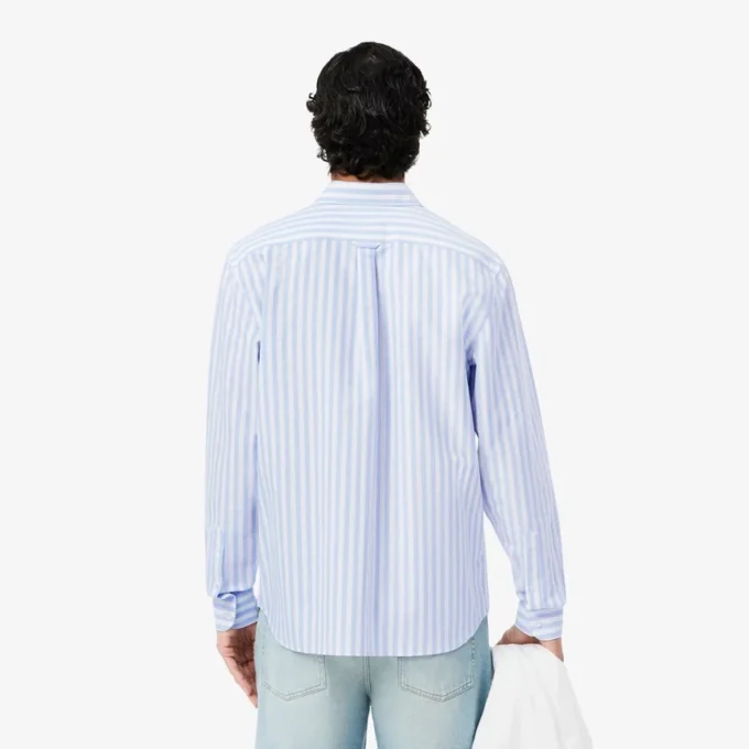 Camisa Oxford a rayas de corte regular para hombre