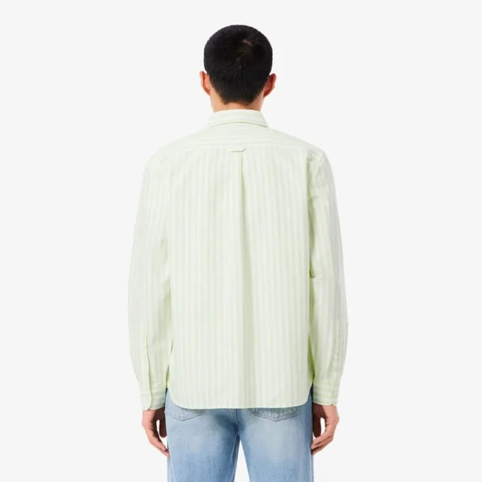 Camisa Oxford a rayas de corte regular para hombre