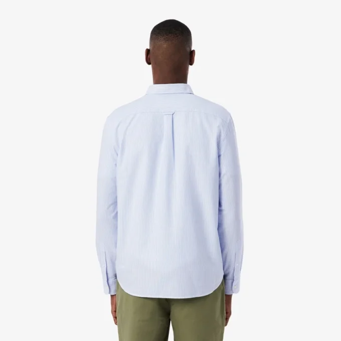 Camisa Oxford a rayas de corte regular para hombre