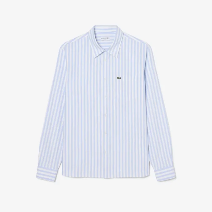 Camisa Oxford a rayas de corte regular para hombre