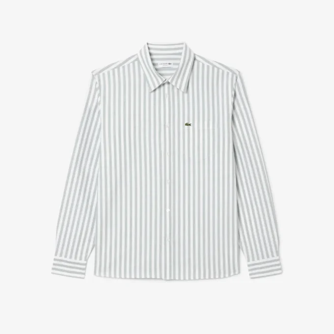 Camisa Oxford a rayas de corte regular para hombre