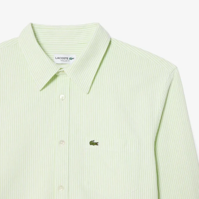 Camisa Oxford a rayas de corte regular para hombre