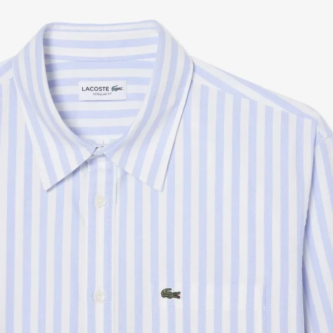 Camisa Oxford a rayas de corte regular para hombre