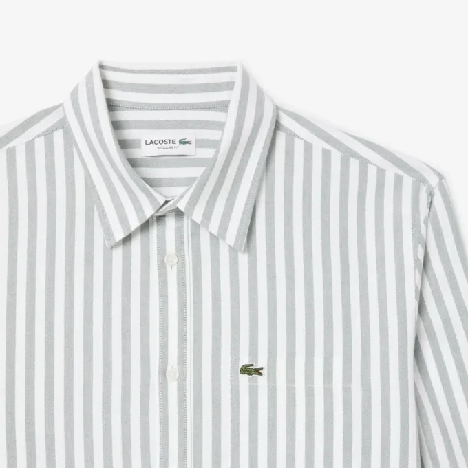 Camisa Oxford a rayas de corte regular para hombre