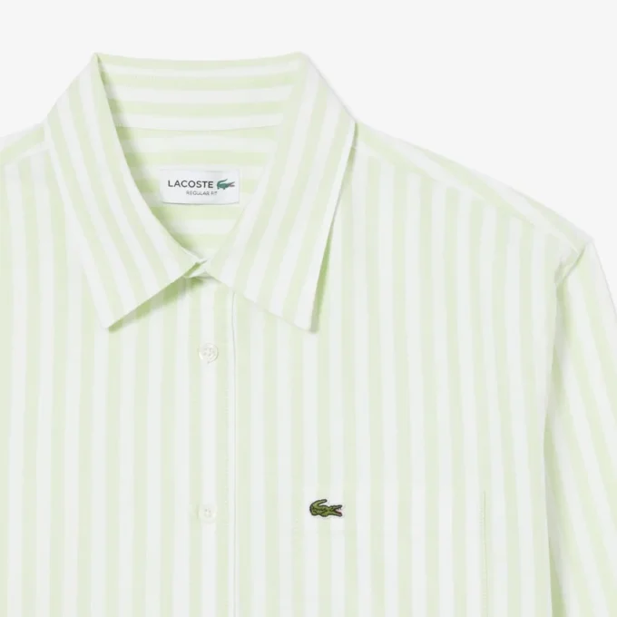 Camisa Oxford a rayas de corte regular para hombre