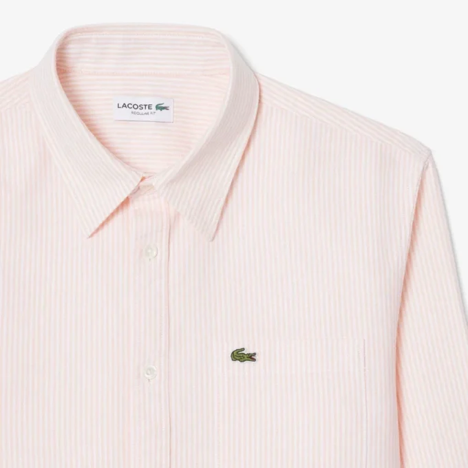 Camisa Oxford a rayas de corte regular para hombre