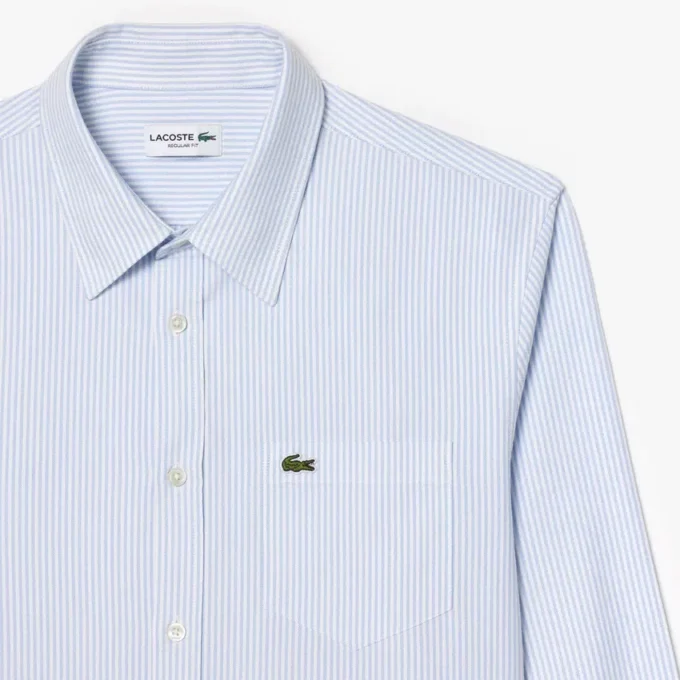 Camisa Oxford a rayas de corte regular para hombre