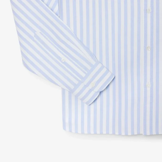 Camisa Oxford a rayas de corte regular para hombre