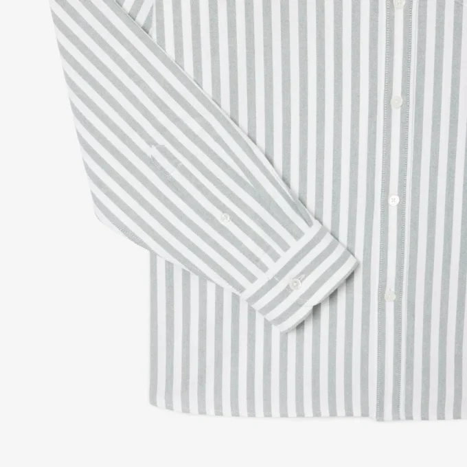 Camisa Oxford a rayas de corte regular para hombre