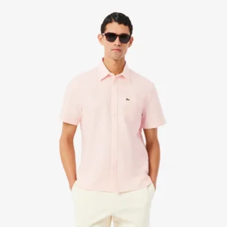Camisa Oxford de manga corta y corte regular para hombre