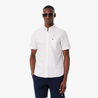 Camisa Oxford de manga corta y corte regular para hombre
