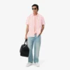 Camisa Oxford de manga corta y corte regular para hombre