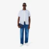 Camisa Oxford de manga corta y corte regular para hombre