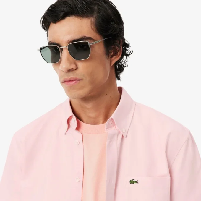 Camisa Oxford de manga corta y corte regular para hombre