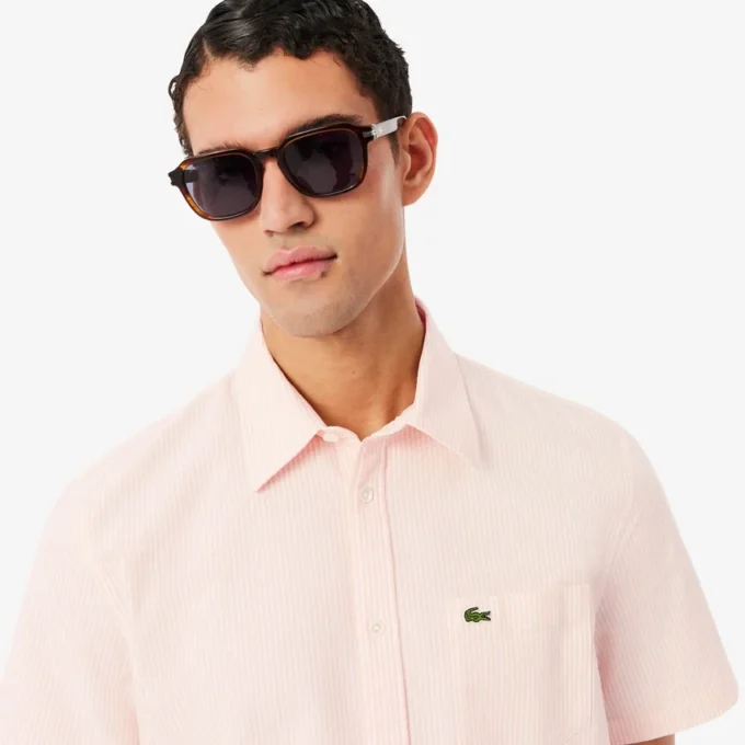 Camisa Oxford de manga corta y corte regular para hombre