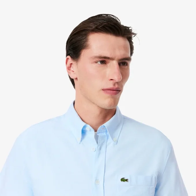 Camisa Oxford de manga corta y corte regular para hombre