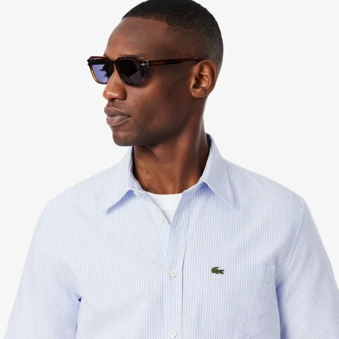 Camisa Oxford de manga corta y corte regular para hombre