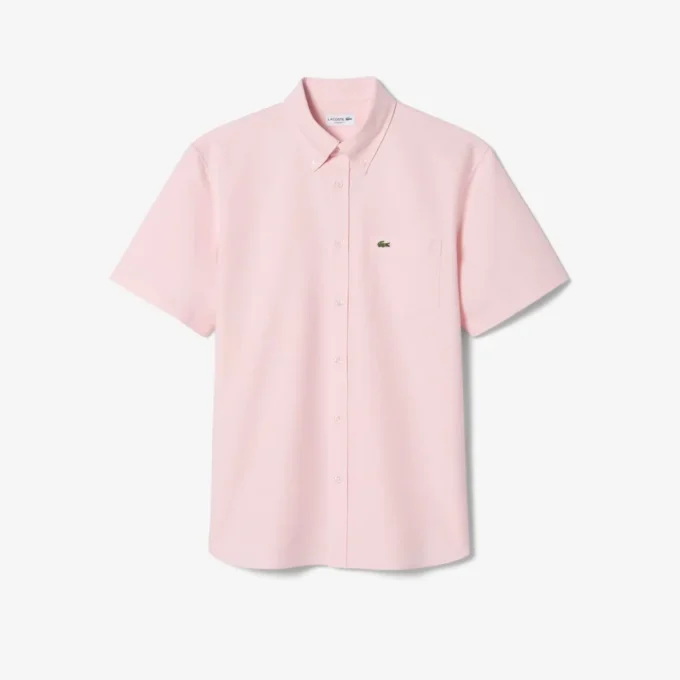 Camisa Oxford de manga corta y corte regular para hombre