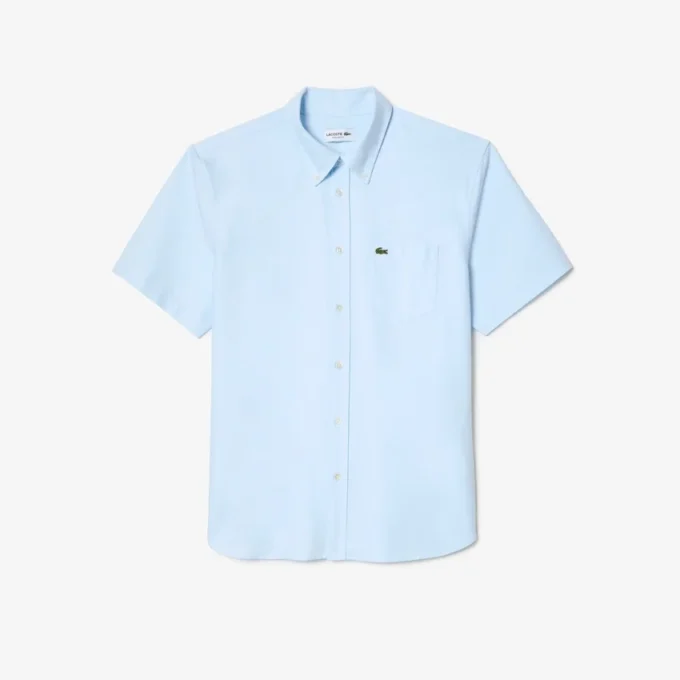 Camisa Oxford de manga corta y corte regular para hombre