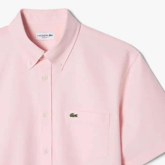 Camisa Oxford de manga corta y corte regular para hombre