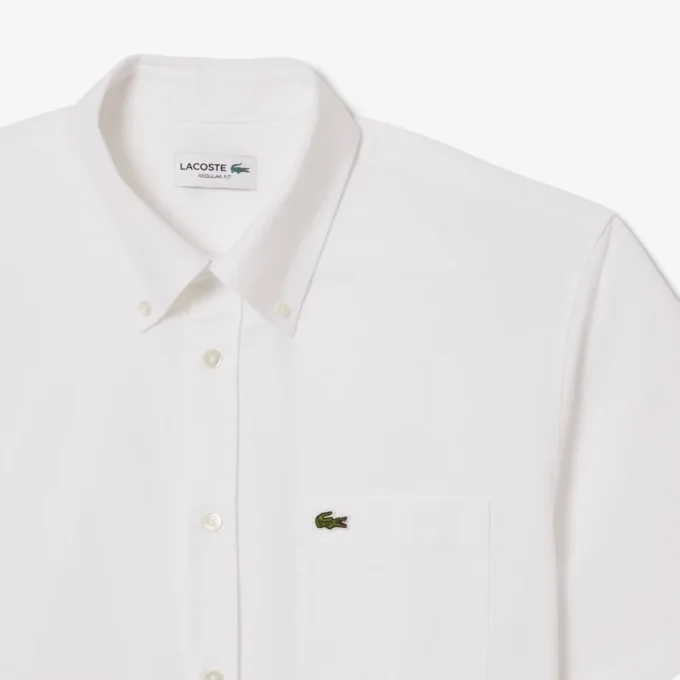 Camisa Oxford de manga corta y corte regular para hombre