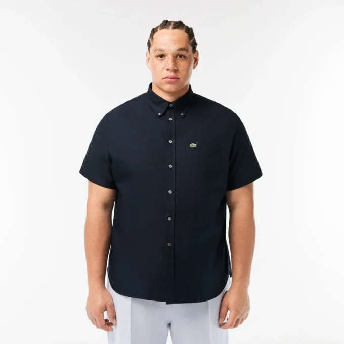 Camisa Oxford de manga corta y corte regular para hombre