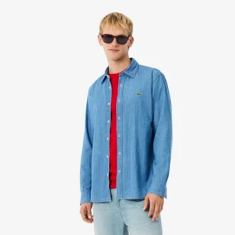 Camisa vaquera ligera de corte regular para hombre