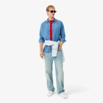 Camisa vaquera ligera de corte regular para hombre