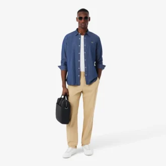 Camisa vaquera ligera de corte regular para hombre