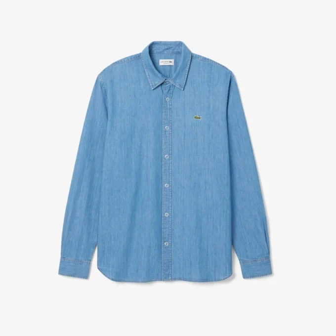 Camisa vaquera ligera de corte regular para hombre