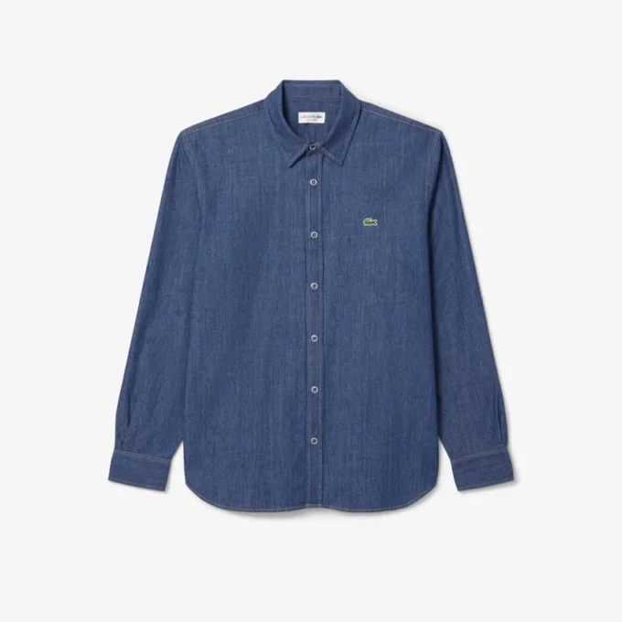 Camisa vaquera ligera de corte regular para hombre