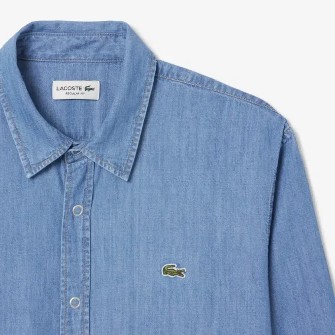 Camisa vaquera ligera de corte regular para hombre