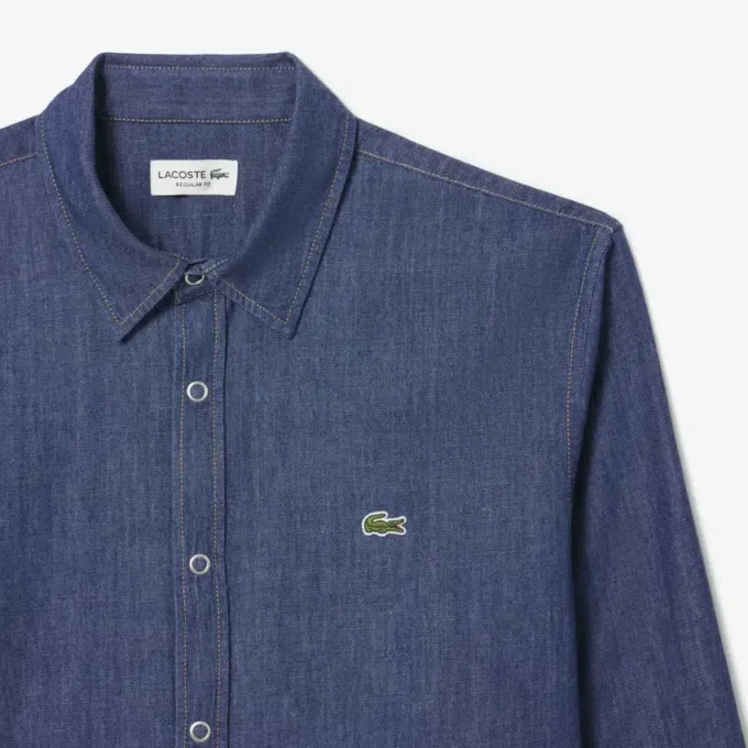 Camisa vaquera ligera de corte regular para hombre