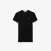 Camiseta de algodón acanalado de corte ajustado para mujer