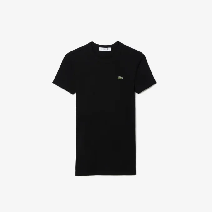 Camiseta de algodón acanalado de corte ajustado para mujer