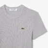 Camiseta de algodón acanalado de corte ajustado para mujer