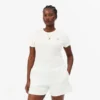 Camiseta de algodón acanalado de corte ajustado para mujer