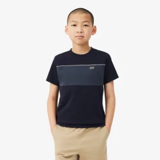 Camiseta de algodón con bloques de color