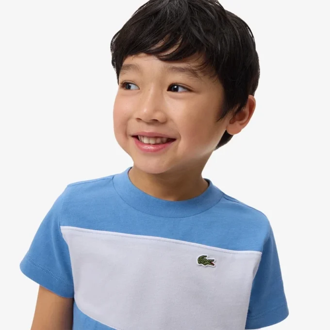 Camiseta de algodón con bloques de color