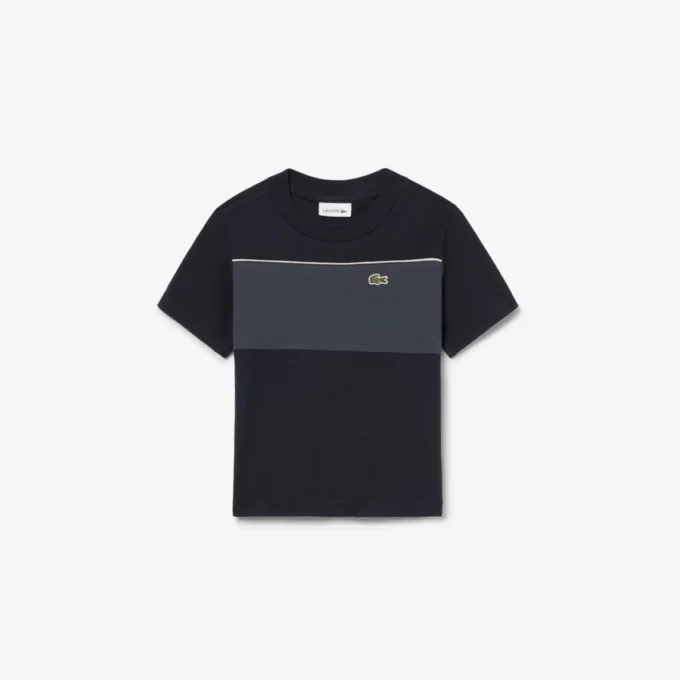 Camiseta de algodón con bloques de color