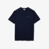Camiseta de algodón con cuello en V acanalado y corte alto para hombre