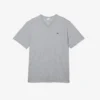 Camiseta de algodón con cuello en V acanalado y corte alto para hombre