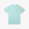 Camiseta de algodón con cuello en V acanalado y corte alto para hombre
