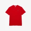Camiseta de algodón con cuello en V acanalado y corte alto para hombre