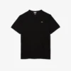 Camiseta de algodón con cuello en V acanalado y corte alto para hombre