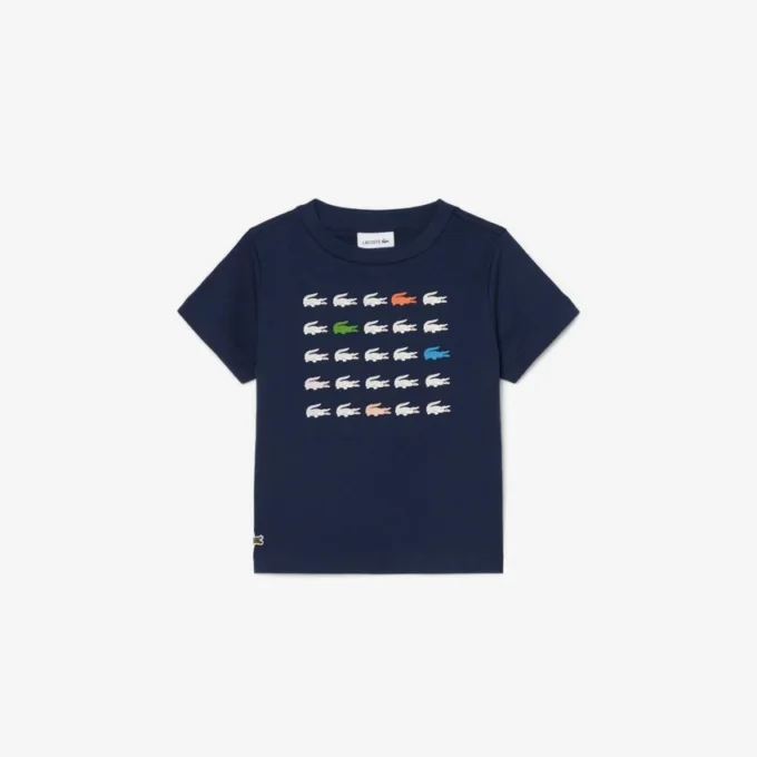 Camiseta de algodón con estampado de cocodrilo